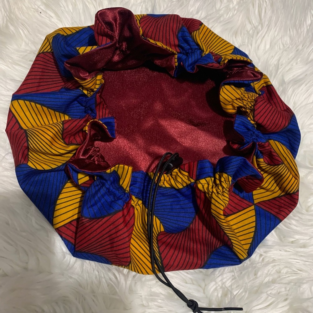 Burgundy Reversible Silk Bonnet